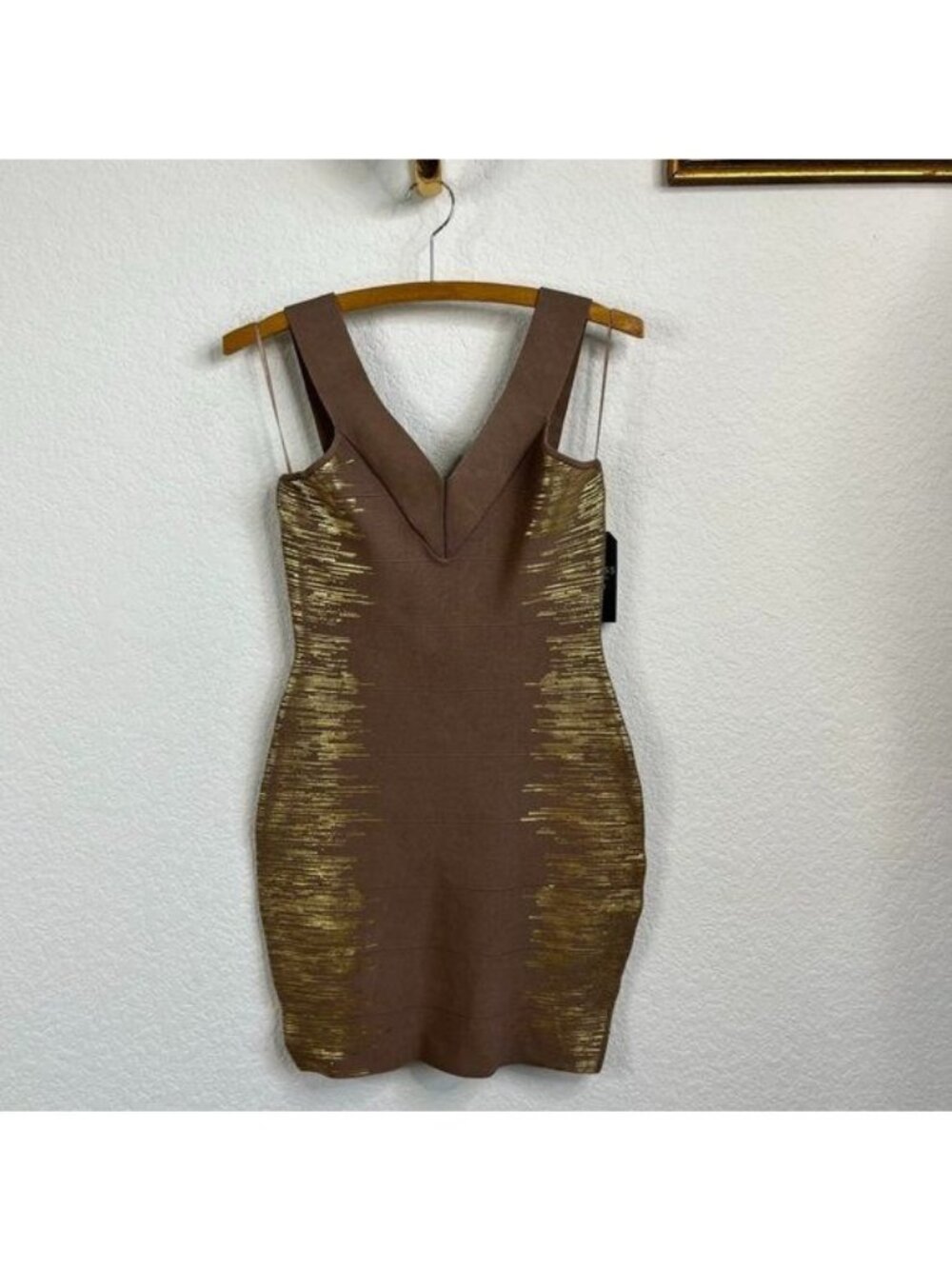 GUESS Marciano Kimberly Sleeveless Y Dress Foil Accents